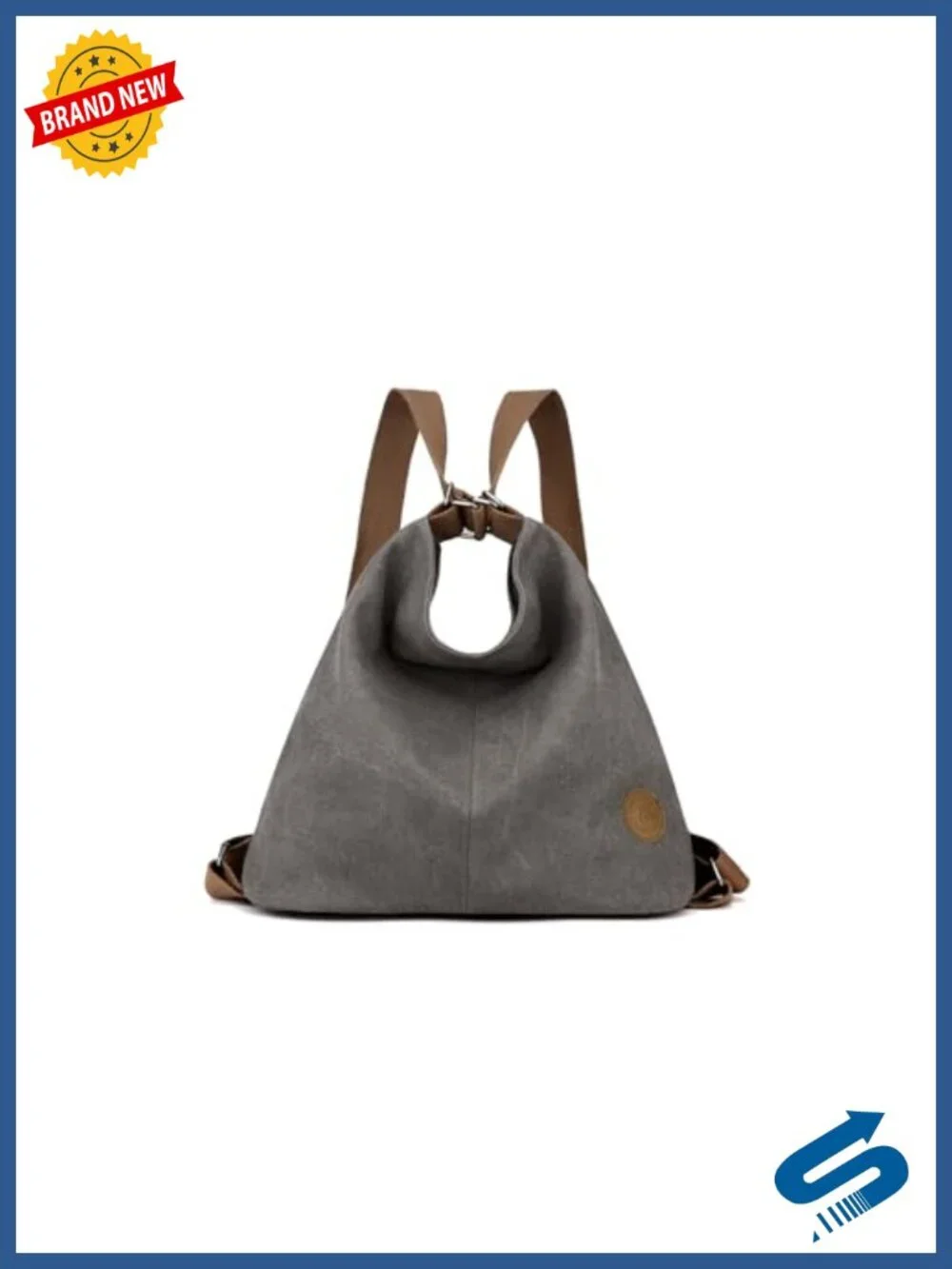 Women Canvas Backpack Shoulder Bag Casual Daypack Large Capacity Tote Handbag